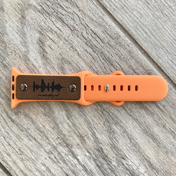 It Is Well With My Soul Soundwave Band For Apple Watch 42-49mm - Orange - Picture 1 of 3